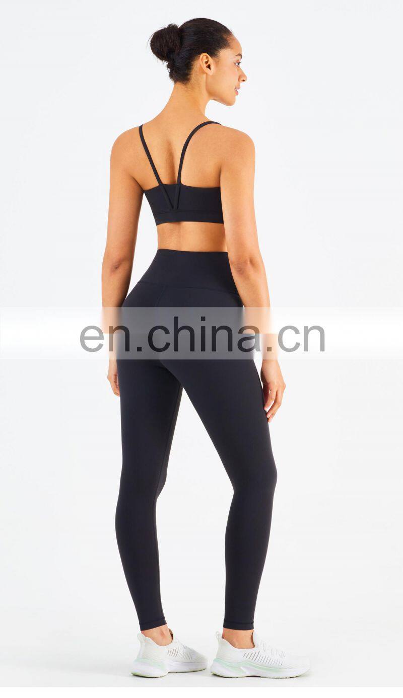 Outdoor wear Custom Logo In Stock Leggings Fitness Women Clothing Gym Wear Yoga Set