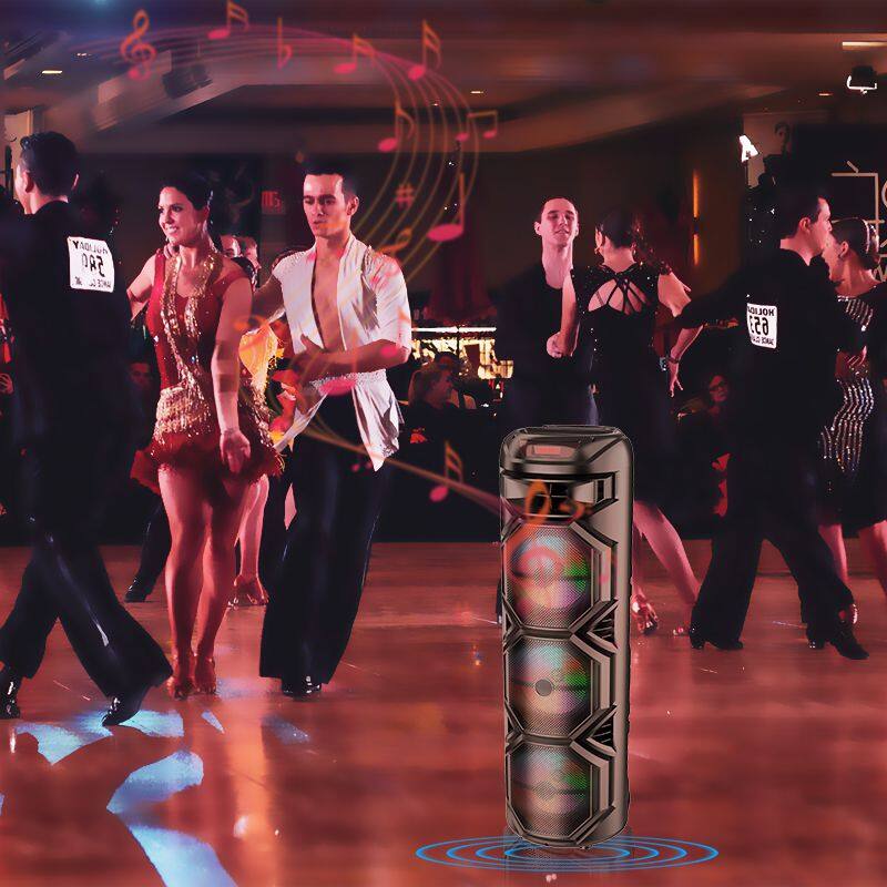 ZQS8301 hot sell deep bass sound 40W power 8 inch*3 wireless party speaker with colorful lights