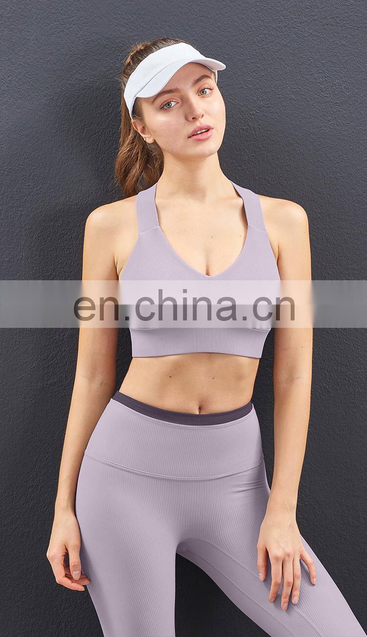 High Quality Custom Private Logo High Impact Sports Bra Breathable Cross Back Yoga Sports Bra