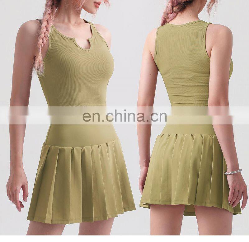 Wholesale Ribbed V Neck Crop Women Tank Tops High Elastic Gym Casual Sports Vest