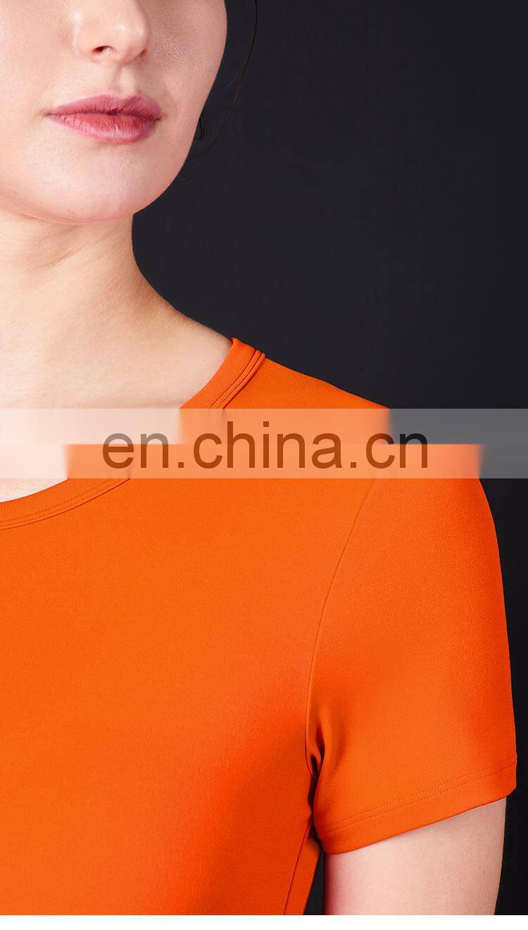 Hot Sale Gym Wear Women T Shirts Oem Slim Fit Short Compression Workout Athletic Shirt Tops