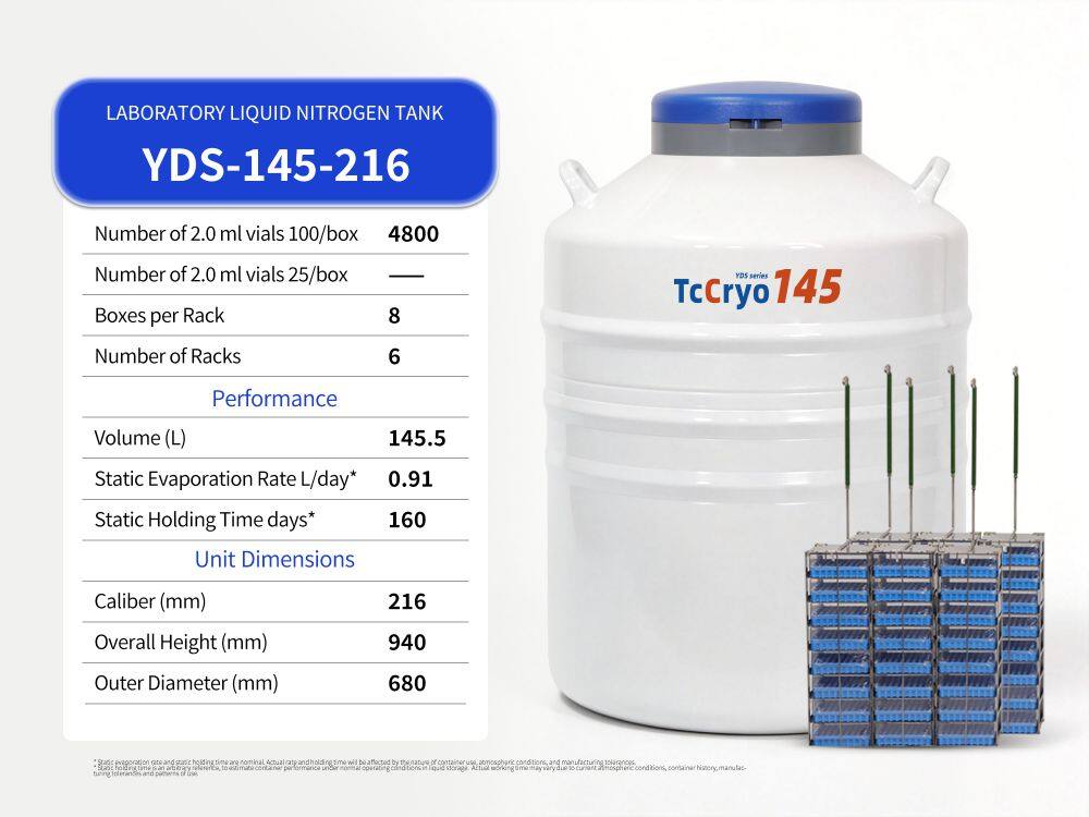 TcCryo 145L liquid nitrogen container