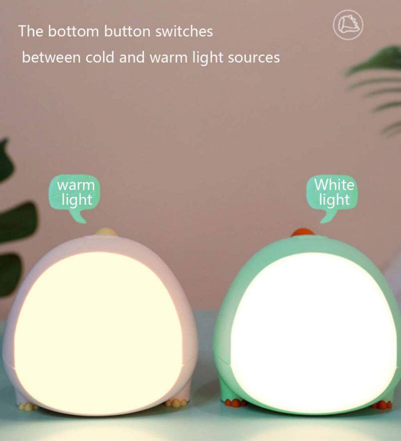 Yarrae Rechargeable Cute Dinosaur LED Nursery Night Light For Kids Sleep Light