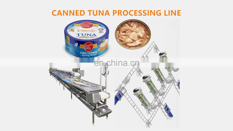 Manufacturer Shanghai Factory automatic TUNA CHUNKS CANNING MACHINE canned fish in oil production line processing plant