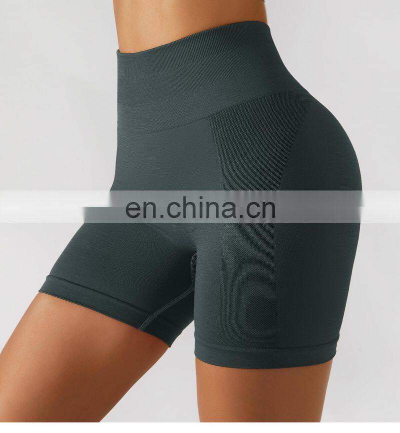 Tik Tok Seamless Hip Lift Yoga Shorts Tummy Control Biker High Waist Gym Leggings