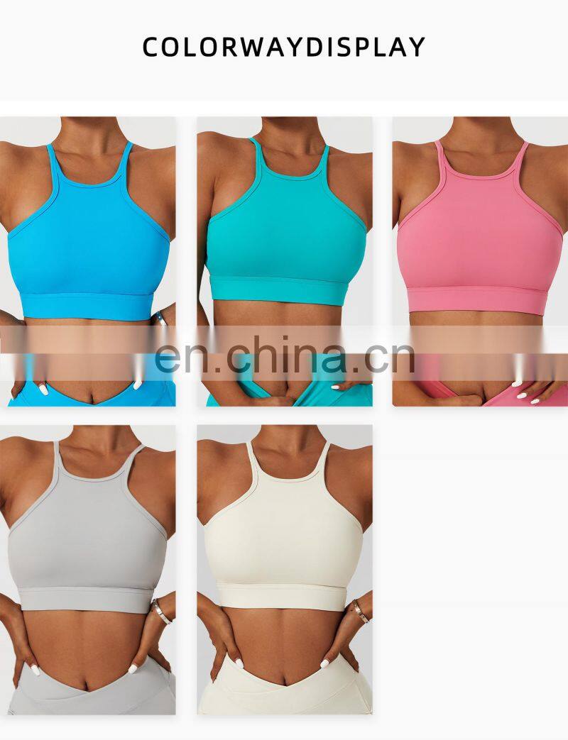 Sexy Backless Sports High Impact Gym Bras Factory Sales Women Quick Dry Sling Yoga Tops