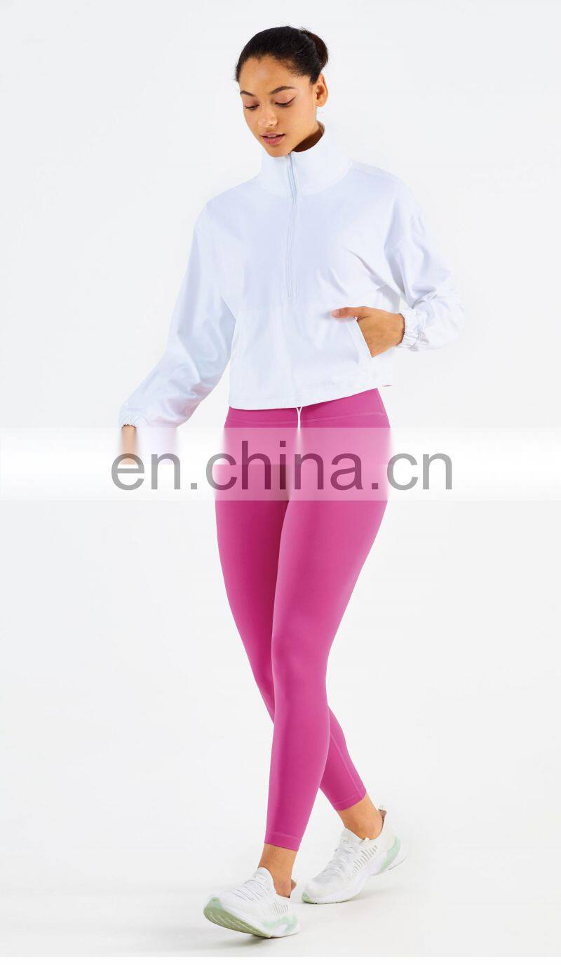 3PC Gym Fitness Sets Cool Girls Sports Jacket With Sports Bra Skin Friendly Leggings Custom Logo