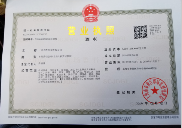 Shanghai Lipei Machinery Co., Ltd. company overview - view 1