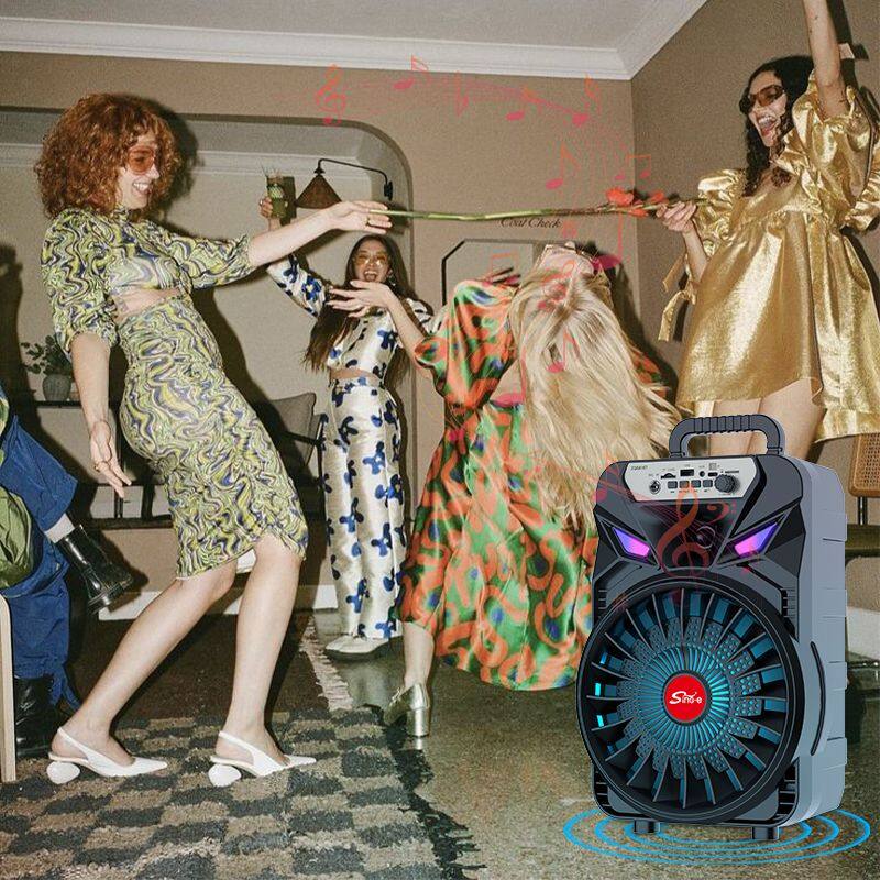 ZQS8167 sell well subwoofer 20W power single 8 inch speaker wireless bass sound bluetooth speaker