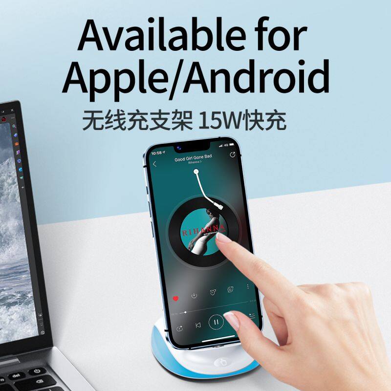 Luminous Logo 10W 15W Wireless Charging Pad 5v/2a Fast Charger Station Wireless Charger