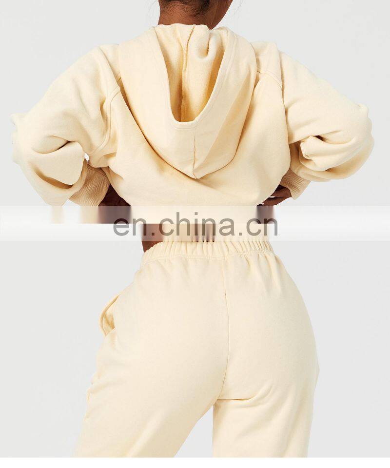 Fall Custom Long Sleeve Casual Warm Fleece Sweatshirt Hoodies Loose Pockets Pullover Tops