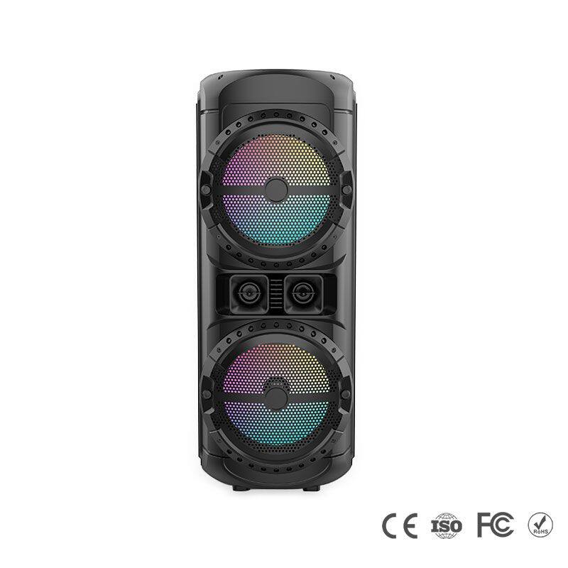 ZQS12201 super power 80W 12-inch*2 active subwoofer OEM party speaker with colorful lights