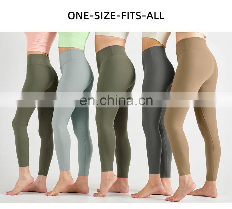 One Size Fits All Yoga Workout Leggings Custom Women Fitness Four Way Stretch Sports Pants