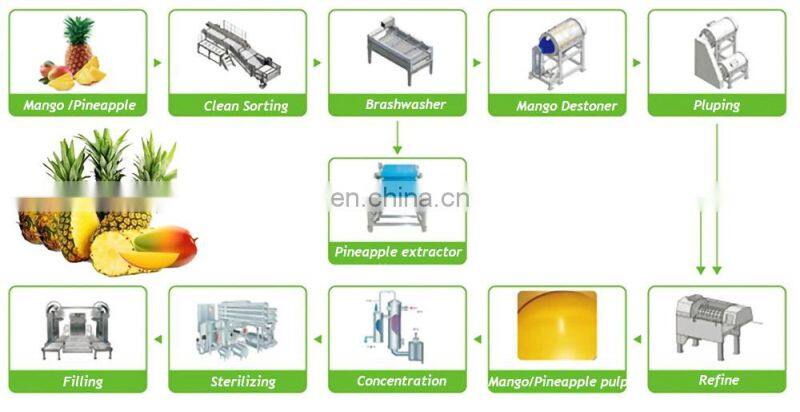 Industrial complete fruit juice making processing production line