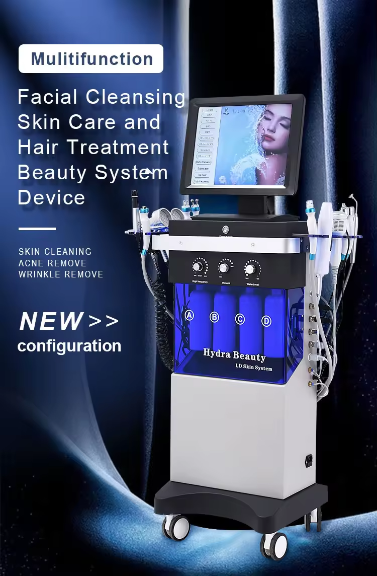 Hydra Diamond Peeling Oxygen Spray Machine for Skin Care Microdermabrasion Water Het Cleaning Oxygen Facial Machine