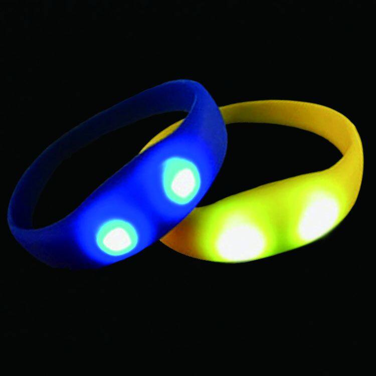 Wedding Decoration Custom LOGO Light up Glow Silicone Wristband Sound Activated LED Bracelet