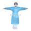 Level 1 Disposable Blue Non-woven PP Waterproof Anti-dust PPE Isolation Gowns Barber Isolation Gown