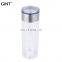 500ML double wall insulated glass water bottle with tea infuser for office