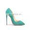 Green ladies pumps high heels sandals women synthetic upper shoes