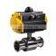 COVNA 1/2 Inch High Temperature Stainless Steel Double Acting Pneumatic Actuator Sanitary Ball Valve