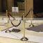 Stainless Steel Flat Base Mobile Steel Barrier With Velvet Or Twist Rope For Crowd Control