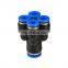 SNS PXY Series one touch 5 way different diameter double union Y type reducing air hose tube connector plastic pneumatic quick f