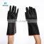 Factory Price Reusable Black Thicker Long Cuff Men Safety Labor Work Industrial Rubber Latex Gloves With CE