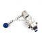 Sanitary Stainless Steel Manual Butt-Weld  Butterfly Valve With Pull Handle