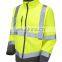 Workwear Waterproof High Visibility Fluorescent Jacket With Reflective Strips