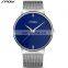 SINOBI Men's Watch Luxury Calendar Date Display Dazzling Diamond Index Dial Steel Milanese Mesh Band S9685G Relogio Masculino