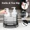 Stainless Steel Kitchen Sink Caddy Organizer Storage Sponge Soap Brush Holder with Drain Pan Tray