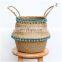 Best Seller Seagrass Belly Basket Eco Friendly Straw Plant Holder Storage Basket Decor Home High Quality