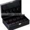 Carbon Fiber Pattern Solid Top Watch Case Display Storage box Chest Holds 10 Watches With Squeezable Removable Pillows