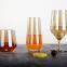 Fancy Amber Colored Wine Glass Goblet For X-Mas And Wedding Table Decoration