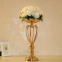 Gold Wedding Road Lead Flower Holder Metal Flower Stand for Wedding Table Centerpiece Wedding Decorations