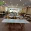 Simple Modern Golden Color Stand With Slate Top Dining Table Luxury Furniture For Hall And Living Room Decoration