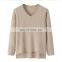 Wholesale Ladies' Pure Cashmere V Neck Pullover Casual Cable Knitted Sweater Plus Size Breathable Autumn Winter Seasons Adults