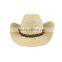 Folding wide brim lady straw summer hats floppy male parent-child wholesale Mecican straw cowboy hat