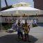 big size 3.5meter double canopy garden umbrella with flap