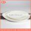 wholesale ceramic white dinner plate strengthen porcelain water drop shape pendant heated plate or pizza plate