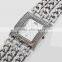 Women's Stainless Steel Band Multi-Chain Rose Silver-Tone Bracelet Watch Rhinestone Luury Wristwatch