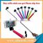 extendable hand held monopod stick for all phones ,Hot sale wired selfie stick