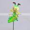 4 inch Plastic Cartoon Ant on Leaves Garden Ornaments, Ant Animal Toy, Cheap Wholesale China Toy