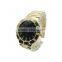 Charming black dial gold plating wholesale fashion watch for ladies