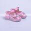 Glitter cute ankle bow pink fancy baby girls shoes                        
                                                Quality Choice