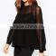 Wholesale Long Sleeve Chiffon Pleated Blouse For Women