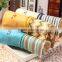 Korea style smile face roll up school pencil bag/pencil case with rope