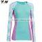 Wholesale custom sublimated rash guard women sexy rashguard