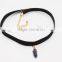 Custom Jewelry Lapis Lazuli Crystal Choker Necklace Velvet