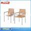 stainless steel and teak garden chair